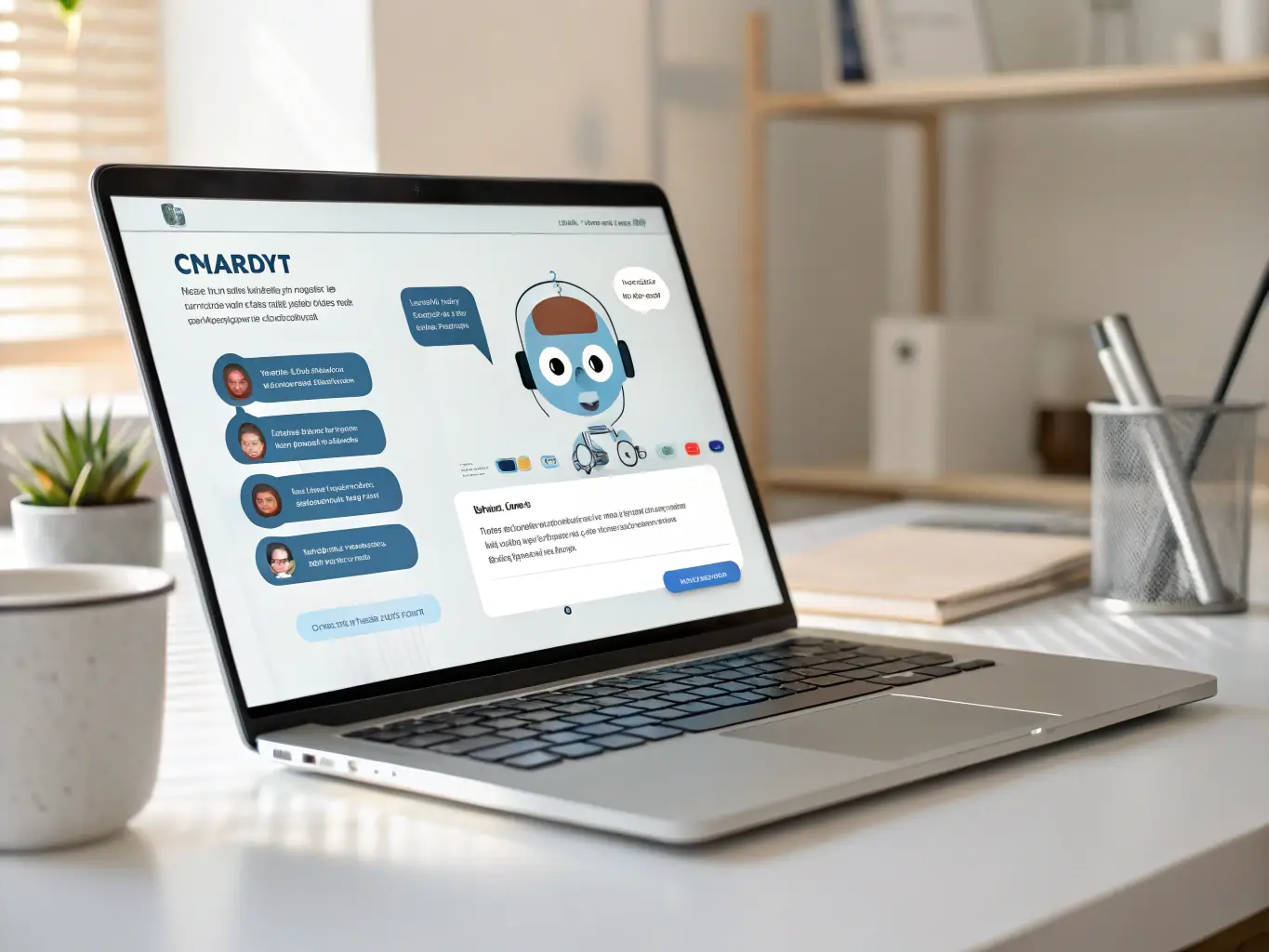 A visually appealing image showcasing a chatbot interface with positive customer feedback and sales growth charts in the background, symbolizing increased sales.